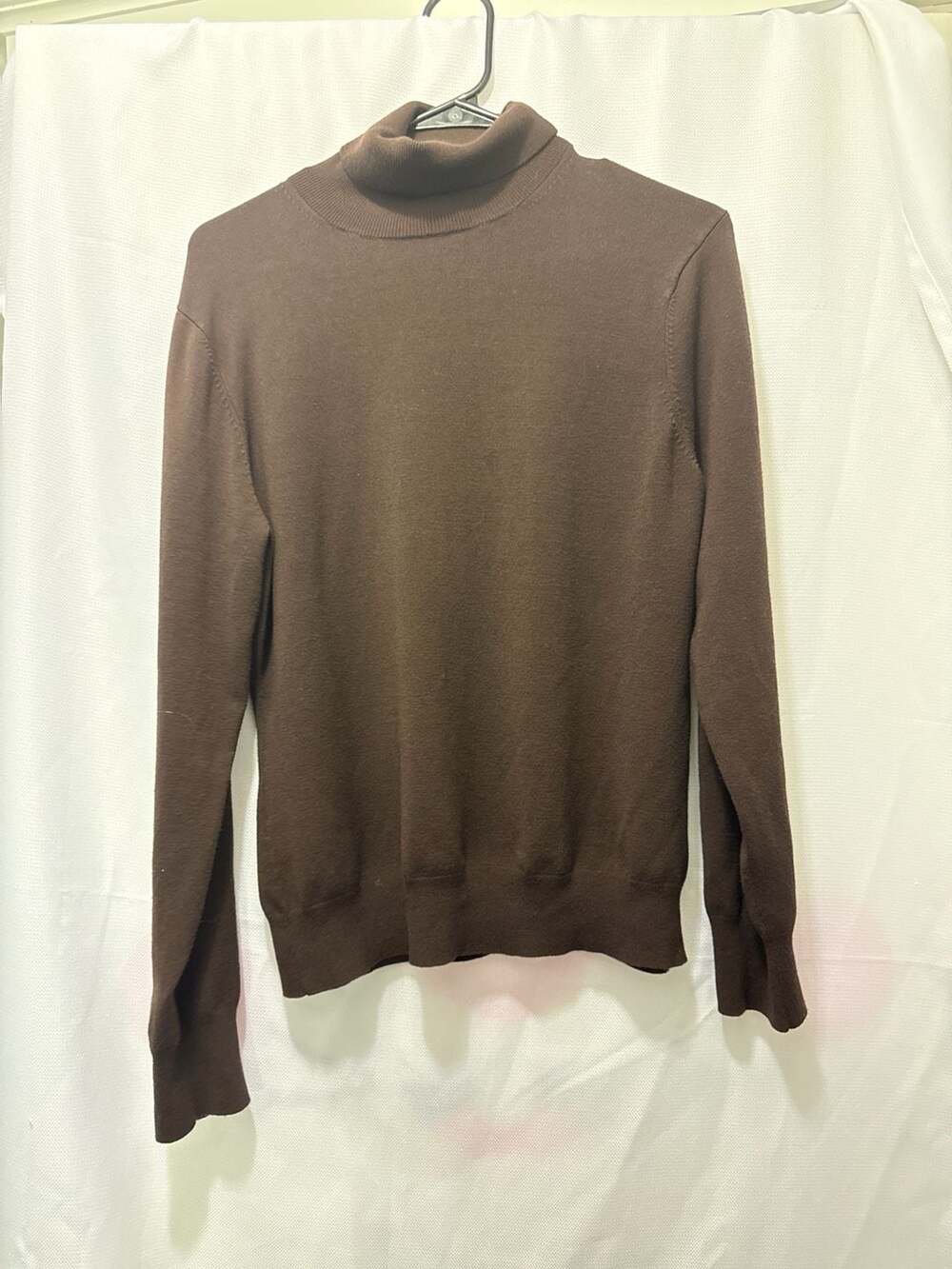 Grace Dane Lewis Brown Viscose Blend Turtleneck Sweater XL